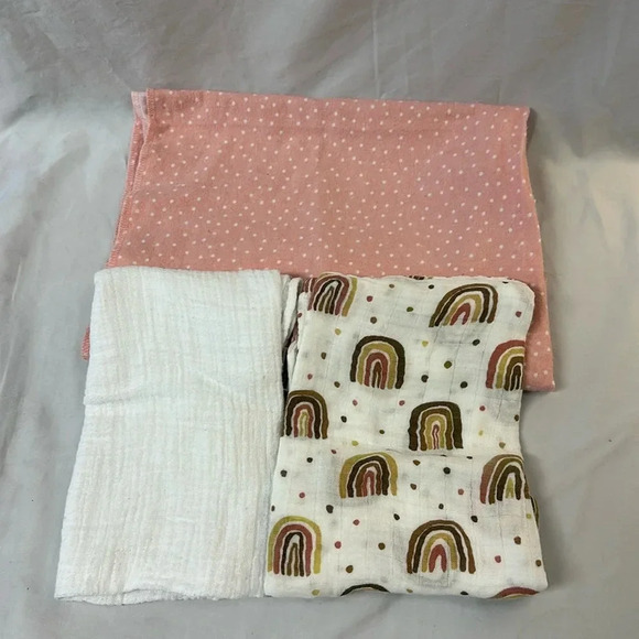 Set of baby receiving blankets - Cotton - Flannel and Muslin - Picture 1 of 5